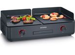 Elektrogrill SEVERIN PG 8569 Suave Plancha Grill, schwarz, B:29,5cm H:51,5cm T:17,5cm, Kontaktgrill_Standgrill_Tischgrill_Teppanyakigrill, Elektrogrill