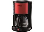MOULINEX Filterkaffeemaschine FG360D Subito, rot (rot metallic, schwarz), 1,25 l, 15, Kaffeemaschinen, Filterkaffeemaschine