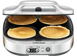 ROMMELSBACHER Waffeleisen PC 1800 Pancakemaker für süße oder würzige Pancakes, silber, B:36,5cm H:13cm T:31,5cm, Waffeleisen, Waffeleisen