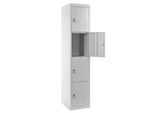 SchließFach Preston T163, SchließFachschrank Wertfachschrank Spind, Metall 180X38X45Cm, Grau