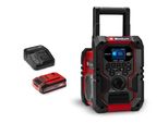 Baustellenradio EINHELL Akku-Radio TE-CR 18 Li (1x 4,0 Ah PLUS), schwarz, rot, B:24,5cm H:26,8cm T:17,6cm, Radios, Baustellenradio, Inkl. Akku und Ladegerät