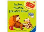 Kinderbuch RAVENSBURGER Pappbilderbuch, Pusten, trösten, Pflaster drauf, bunt, B:21cm H:23,5cm, Bücher, Kinderbuch