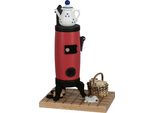 Räuchermännchen SAICO ORIGINAL Räucherofen, Küchenherd, rot, H:21cm L:13cm T:9,5cm, Holz, Räucherdeko, Räuchermännchen, BxHxT: 13x21x9,5 cm
