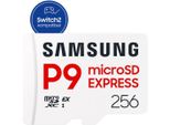 SAMSUNG Speicherkarte P9 microSD Express, weiß, 256 GB, Speicherkarten, Speicherkarte