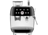 SMEG Espressomaschine EGF03BLEU, schwarz, B:44,3cm H:44,3cm T:34cm, Kaffeemaschinen, mit integrierter Kaffeemühle, Espressomaschine