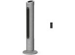 Turmventilator ROWENTA VU6980 Eole Home, grau, B:28,5cm H:99cm T:28,5cm, Ventilatoren, Turmventilator, 40 dB(A), 7 Geschwindigkeiten, Fernbedienung, digitaler 12 h Timer