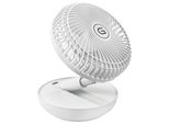 Tischventilator GUTFELS »VENTI 3030 R«, weiß, B:12,5cm H:23cm T:23cm, Ventilatoren, Tischventilator, klappbar mit 4 Stufen, 20 Std. Akkulaufzeit, mit Powerback Funktion