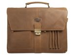 Aktentasche LANDLEDER, Gr. B/H/T: 40cm x 34cm x 14cm onesize, braun, Leder, gepflegt, Taschen Aktentasche, echt Leder
