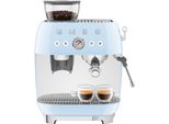 SMEG Espressomaschine EGF03PBEU, blau (pastellblau), B:44cm H:44,3cm T:34cm, Kaffeemaschinen, mit integrierter Kaffeemühle, Espressomaschine