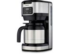 MEDION Filterkaffeemaschine MD 11019, schwarz (silber, schwarz), 1,25 l, 10, Kaffeemaschinen, 900 Watt, Touch-Sensor-Bedienfeld, 24 Stunden Timer, Permanentfilter, Filterkaffeemaschine
