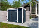 Gerätehaus WEKA Multibox mit Regalsystem, grau, Massivholz, Gerätehäuser, Gerätehaus