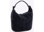 Handtasche HEINE, Damen, Gr. B/H/T: 49cm x 39cm x 8cm, blau (marine), Leder, Metall, unifarben, Taschen Handtasche