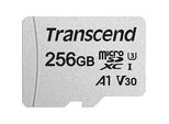 TRANSCEND Speicherkarte microSDXC 300S 256 GB, silber (silberfarben), 256 GB, Speicherkarten