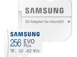 SAMSUNG Speicherkarte EVO Plus (2024) inkl. SD-Adapter, weiß, 256 GB, Speicherkarten, Speicherkarte