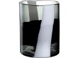 Dekovase LEONARDO Vase BANDA NERA, schwarz, B:20,5cm H:26cm T:20,5cm, Glas, Vasen, Dekovase