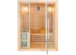 Sauna SANOTECHNIK RIGA, beige (natur), Saunaofen, 4,5 kW, Saunen, Sauna, für 3 Personen