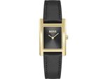 Quarzuhr BOSS LUCY, schwarz, Armbanduhren, Damen, Quarzuhr, Damenuhr, Armbanduhr, analog, Lederarmband