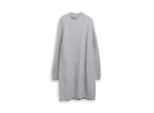 Tom Tailor Denim Damen Strickkleid Mit Stehkragen, Grau, Meliert, Gr. S