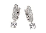 Paar Creolen Firetti "Schmuck Geschenk Silber 925 Ohrschmuck Ohrringe", Silber (Silberfarben, Kristallweiß, Kristallweiß), Ohrringe, Damen, Silber 925 (Sterlingsilber), Mit Zirkonia (Synth.)