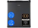 MEDION mini Kühlschrank mit Gefrierfach (klein, leise, 41L kleiner Kühlschrank für Büro Hotels Minibar Camping Gaming, Getränkekühlschrank, Speisen & Eis, Türanschlag wechselbar, MD37724) grau