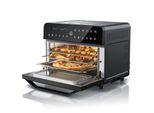 Arendo Heißluftfritteuse 1800 Watt, Minibackofen, Airfryer, 25L, Edelstahl, Pizzaofen, 4 Ebenen, Mini Backofen mit Umluft, Timer, 12 Programme