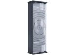 Media-Regal Vcm "Holz Cd Dvd Stand Regal Schrank GlastüR Tilano M", Schwarz (Anthrazit), B:31Cm T:18Cm, Regale