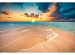 Fototapete Papermoon "Tropischer Strand Malediven", Bunt, B:5M L:2,8M, Vlies, Tapeten