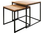 Beistelltisch Paroli, Braun (Eiche, Schwarz, Eiche), B:45Cm H:47Cm T:45Cm, Tische, Beistelltisch