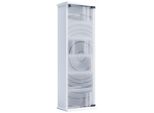 Media-Regal Vcm "Holz CD DVD Stand Regal Schrank GlastüR Tilano M", Weiß, B:31Cm T:18Cm, Regale