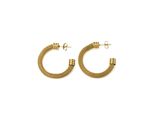 Paar Creolen "Schmuck Geschenk Edelstahl Ohrschmuck Ohrringe Mesh-Optik", Gold (Gelbgoldfarben), Aniston Jewelry & Watches, Ohrringe, Damen, 32Mm, Edelstahl, Made In Germany