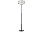 Globo Lighting Stehlampe "Greys", Schwarz Matt, 1, Ø 40Cm H: 162Cm, 1 Stk., Leuchten, Stehleuchte Schwarz/Gold, Metallgeflecht, FußTritt, E27, Stehlampe