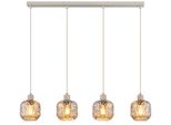 Globo Lighting HäNgeleuchte "Antonio", Beige Matt, 4, H: 120Cm, 1 Stk., Leuchten, HäNgeleuchte FüR Esszimmer Beige Rauchglas, HäNgeleuchte