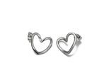 Paar Ohrstecker "Schmuck Geschenk Edelstahl Ohrschmuck Ohrringe Herz", Silber (Silberfarben), Aniston Jewelry & Watches, Ohrringe, Damen, 18Mm, Edelstahl, Made In Germany