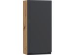 HäNgeschrank Welltime "Cabo, GedäMpfte Scharniere", Matt Grau, B:30Cm H:64Cm T:20Cm, Mdf, SchräNke, HäNgeschrank, Matt Grau, Griffloses Design, Reversibel