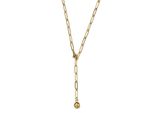 Kette Mit AnhäNger "Schmuck Geschenk Edelstahl Halsschmuck Halskette Y-Kette Kugel", Gelbgoldfarben, Aniston Jewelry & Watches, Halsketten, Damen, Edelstahl, L: 45 B: 4Mm, Made In Germany, B:4Mm