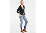 Strickjacke Heine, Damen, Gr. 46, Schwarz, 100% Baumwolle, Unifarben, Strickjacken Strickjacke, Topseller