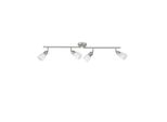 Brilliant Lampe Sofia Spotrohr 4Flg Eisen/Chrom/Weiß 4X D45, E14, 40W, Geeignet FüR Tropfenlampen (Nicht Enthalten) Arme Drehbar / KöPfe Schwenkbar