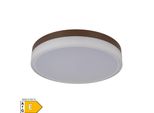 Näve LED / CCT Deckenleuchte "Lola"" Ø: 50Cm / Weiß/Braun"