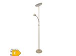NäVe Led Stehleuchte "Romis"" Mit Lesearm H:180Cm Frosted Almond"