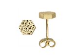 Paar Ohrstecker Jobo "Kleine Ohrringe Sechseck Mit Struktur 5 Mm", Gelbgold 333, Ohrringe, Damen, Gelbgold 333, 8 Karat 333 Gold