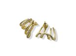 Paar Ohrstecker "Schmuck Geschenk Kupfer Ohrschmuck Ohrringe Ohrklemmen-Optik", Gold (Gelbgoldfarben, Kristallweiß, Kristallweiß), Aniston Jewelry & Watches, Ohrringe, Damen, Kupfer, Made In Germany - Mit Zirkonia (Synth.)