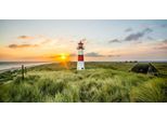 Fototapete Papermoon "Leuchtturm Am Strand", Bunt, B:3,5M L:2,6M, Vlies, Tapeten