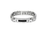 Armband Zeeme "Edelstahl Matt Glanz Zweifarbig Mit Schwarzem Stahlseil", Schwarz, ArmbäNder, Damen, 22Cm, Edelstahl, GläNzend, Armband