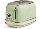 ARIETE Toaster Vintage, grün, B:30cm H:20cm T:18cm, Toaster, Toaster