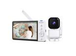 5,0 Zoll Video Babymonitor mit Pan Tilt Cam Drahtlose 2-Wege Audio Nachtsicht Sicherheit Babysitter VOX Aufwachen Babykamera