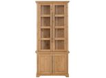 Vitrine Otto Home "Melissa", Beige (Natur), B:94Cm H:210Cm T:39Cm, Massivholz, SchräNke, Vitrine, Aus Massiver Kiefer, Fsc Zertifiziert, Breite 94 Cm