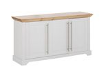 Kommode Otto Home "Melissa", Weiß (Weiß, Honig), B:132Cm H:70Cm T:39Cm, Massivholz, Sideboards, Kommode, Aus Massiver Kiefer, Fsc Zertifiziert, 3-TüRig, Breite 132 Cm