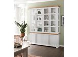 Vitrine Otto Home "Melissa", Weiß (Weiß, Honig), B:171Cm H:210Cm T:39Cm, Massivholz, SchräNke, Vitrine, Aus Massiver Kiefer, Fsc Zertifiziert, Breite 171 Cm
