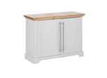 Sideboard Otto Home "Melissa", Weiß (Weiß, Honig), B:94Cm H:70Cm T:39Cm, Fsc-Zertifiziertes Massivholz, Sideboards, Sideboard, Kommode Im Klassischen Landhausstil, Massivholz, Fsc, Breite 94 Cm