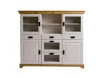 Sideboard Otto Home "RüGen", Weiß, Honig, B:145Cm H:130Cm T:40Cm, Fsc-Zertifiziertes Massivholz, Sideboards, Sideboard, Aus Massiver Kiefer, Breite 145 Cm, Made In Eu